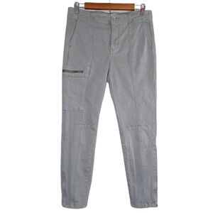 Anthropologie Olive Green Utility Zip Ankle Cargo Pants